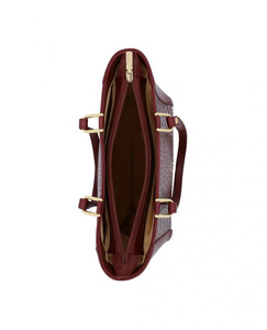Sac fourre-tout à bandoulière en cuir véritable pour femme, motif alligator marron, grande capacité, haute qualité, avec deux poignées et sangles, collection 2026 - Product Image 4