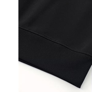 Sweat-shirt surdimensionné personnalisé pour homme, col montant, en molleton de coton uni, style streetwear, avec demi-fermeture éclair - Product Image 6