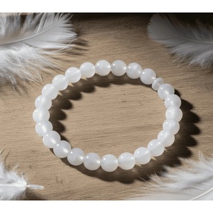 Bracelet artisanal en pierre de lune naturelle, perles, vente en gros, bracelet de guérison harmonieuse en cristal, provenance Inde - Product Image 1
