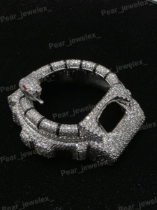 Bisel de Reloj con Incrustaciones de Piedras Moissanite VVS, Diseño de Serpiente, Serie 6900, Reloj Mejorado - Product Image 3