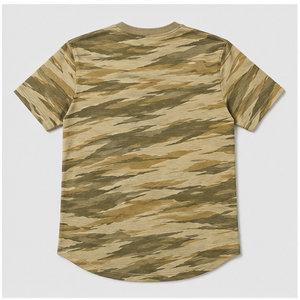 Camiseta de Manga Corta para Hombre con Estampado de Camuflaje Color Óxido de Arena Personalizado, Cuello Redondo, MTS-CAMO-0038 - Product Image 3