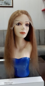 Perruque en cheveux humains naturels V, densité 250%, avec dentelle frontale complète sans colle, ultra-lisse, pour femmes noires - Product Image 2