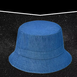Sombrero de Pescador Personalizado OEM |   Sombrero de Sol de Algodón Estilo Denim Azul Premium |   Fábrica de Exportación de Accesorios para la Cabeza de Sialkot - Product Image 3