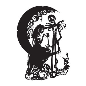 Decoración de pared artística de metal negro con temática de Halloween, elegante y colgante, ideal para puertas, paredes y decoración festiva y espeluznante del hogar. - Product Image 4