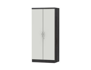 Armoire de chambre Furnizone OEM Modèle 12_0053 moderne en aggloméré/panneaux de particules, double porte/2 portes, construction en MDF, à poser au sol - Product Image 3