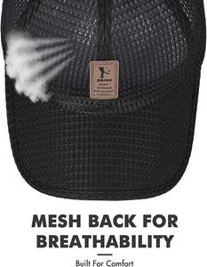 Adjustable Vintage Washed Blank Mesh Snapback Trucker Hats Sports Running hat for Men Unisex <b>Black</b> Mesh Trucker <b>Cap</b> 6-Panel - Product Image 5