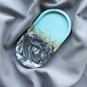 Elegant Home Styling Resin <b>Trays</b> Oval and Round <b>Decorative</b> <b>Trays</b> - Product Image 5