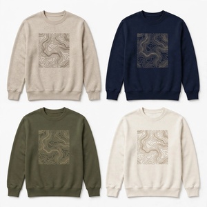 <b>Men</b> Oversized Graphic Print Dark <b>Grey</b> Crew neck <b>Sweatshirt</b> Custom Top Quality Cotton Polyester Fleece Pullover Long Sleeve - Product Image 6