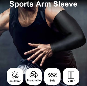 Manchon de compression sportif pour hommes et femmes - Protection UV rafraîchissante pour le volleyball, le baseball, le cyclisme et soutien du coude - Product Image 3