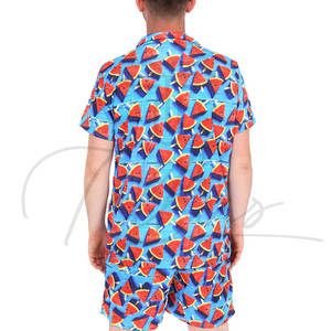 Ensembles de chemises et shorts de plage personnalisés pour hommes, tenue d'été de haute qualité, ensembles de chemises pour hommes, vêtements décontractés en lin, ensembles deux pièces - Product Image 6