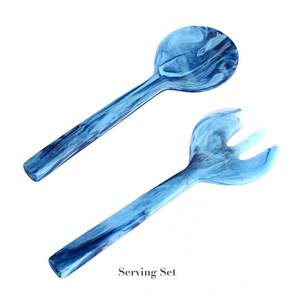 Servidor de ensalada de lujo con acabado en epoxi y cuchara para servir, para uso en cocina, hogar y hoteles, a precio de fábrica. - Product Image 1