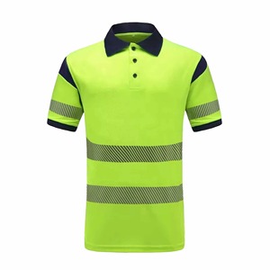 Custom Reflective High Visibility Polyester Safety T-Shirt Short Sleeve Workwear Crew Neck Anti-Bacterial Breathable CE - Product Image 2