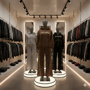 Colección Ranzia Renew: Conjunto Deportivo con Pedrería Ecológica, Sudadera con Cremallera Completa y Pantalones Deportivos con Pedrería, Tallas Grandes - Product Image 6