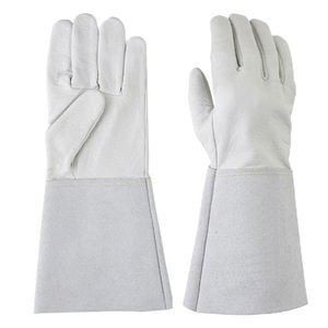 Gants de soudage TIG réutilisables en peau de chèvre anti-coupure, résistants à la chaleur, longs, pour le soudage TIG et les travaux de construction - Product Image 1