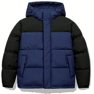 Latest High Street Fashion Style Men's Puffer Jacket with Stand Collar Waterproof & Breathable Customized Colors for Winter Wear - Product Image 1