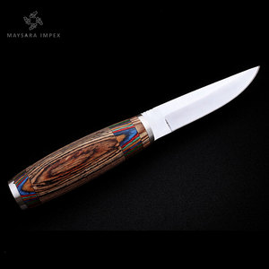 Cuchillo Puukko Hecho a Mano con Mango de Madera Multicolor, Hoja Fija de Acero Inoxidable para Caza, Bushcraft, Camping, Supervivencia al Aire Libre, DIY, OEM - Product Image 3