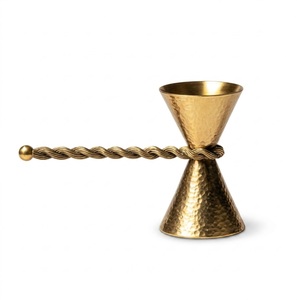 Soporte para Adornos de Cócteles de Latón Vintage con Asa de Cuerno de Ciervo y Herramienta de Medición, Proveedor Directo de la India - Product Image 5
