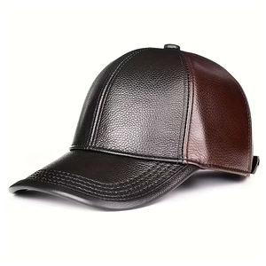 Nouveauté : Casquettes en cuir entièrement personnalisées, dernier style, pour adultes, tendance automne-hiver, pour personnes d'âge moyen et âgées - Product Image 1