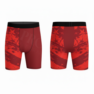 100% Polyester High Quality Sportswear MMA Clothing Compression Shorts OEM ODM Custom Own Design Sublimation Boxing Shorts - Product Image 3