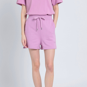 Shorts d'été écologiques respirants à taille élastique en polyester/coton, coupe classique, séchage rapide, pour femmes, vente en gros sur mesure - Product Image 2