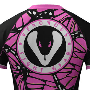 Rashguard Professionnel Manches Longues Papillon Vénéreux Personnalisé Imprimé MMA BJJ Écologique Spandex Respirant Séchage Rapide Sans Couture 220g - Product Image 4