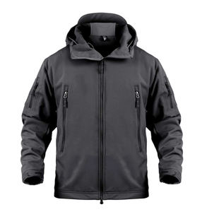 Veste tactique de chasse pour homme personnalisée, design hybride thermique isolant, softshell tricoté écologique, coupe-vent imperméable à capuche - Product Image 2