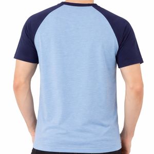 Camiseta de Verano para Hombre, Premium, Manga Raglán, Cuello Redondo, Estampado Personalizado Vintage, Dos Tonos, Mezcla de Algodón, Talla Grande, Manga Corta - Product Image 2