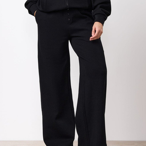 Pantalon de jogging mi-long en coton pour femme, coupe-vent, élastique, respirant, séchage rapide, grandes tailles, impression de logo personnalisée, vente en gros, bas de sport - Product Image 4