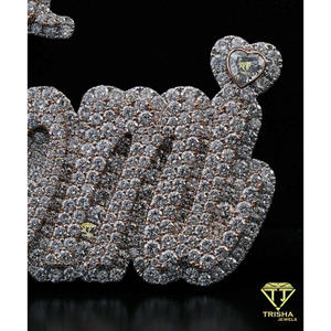 <b>Custom</b> Iced Out MOM Pendant <b>Necklace</b> Hip Hop Cubic Zirconia Diamond <b>Name</b> Pendant Gold Silver Jewelry Gift - Product Image 4