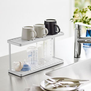 Estante de Almacenamiento de Dos Niveles de Acero Inoxidable para Encimera de Cocina, Estante de Exhibición de Tazas de Alambre Metálico, Organizador de Especias que Ahorra Espacio, ¡Gran Oferta! - Product Image 3