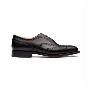 Chaussures habillées Oxford en cuir véritable noir à bout rond, à enfiler, pour homme, couleur unie, pour le bureau, hiver léger - Product Image 3