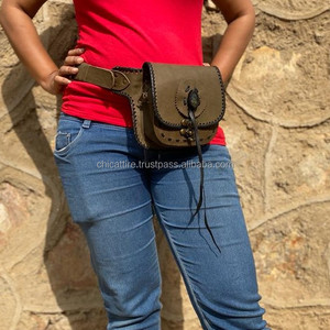 Riñonera de cuero Real de grano completo hecha a mano, riñonera de cuero, riñonera de correa ajustable de calidad superior para Unisex - Product Image 2