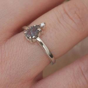 Natural Black Rutile <b>Ring</b> Pear Drop <b>Ring</b> 14K 925 Sterling <b>Silver</b> <b>Ring</b> Engagement <b>Ring</b> <b>Solitaire</b> <b>Ring</b> Promise <b>Ring</b> Women Gift - Product Image 2