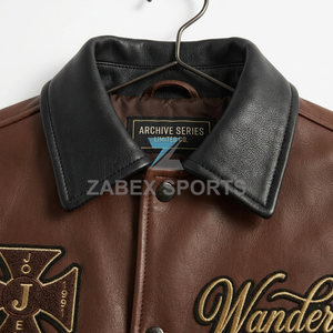 Chaqueta Varsity Personalizada de Moda para Hombre, Estilo Béisbol, de Poliéster/Algodón, Ecológica, Resistente al Viento, para Invierno - Product Image 4