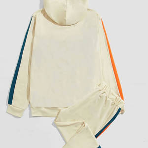 Ensemble de survêtement pour homme, coupe-vent color block léger, veste zippée et pantalon de jogging élastique, vêtements de sport personnalisés - Product Image 5