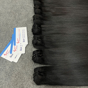 Extensiones de Cabello Humano Vietnamita 100% Natural Negro, Súper Lisas, Listas para Enviar, con Costura Segura, Sin Caída, Brillantes - Product Image 1