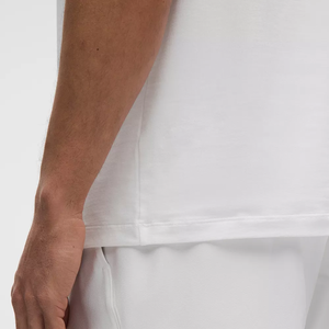 T-shirt en jersey de coton blanc pour homme, coupe classique, col rond, manches courtes, décontracté, avec motif, anti-UV, respirant, séchage rapide, tricoté - Product Image 5