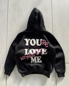 เสื้อฮู้ดดี้ดีไซน์เนอร์ทรงโอเวอร์ไซส์สำหรับผู้ชาย สไตล์สตรีท VVS มีสินค้าพร้อมส่งภายใน 3 วัน ผลิตเสื้อผ้า V1V2 ฮู้ดดี้ - Product Image 1