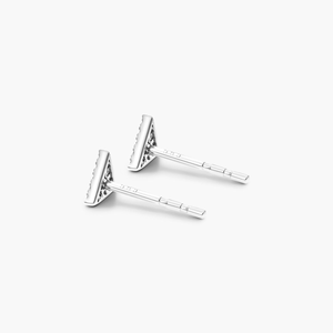 Pendientes de Plata de Ley 925 de Lujo con Moissanita y Diamantes, Diseño Geométrico Elegante, Engaste Pavé Brillante, Joyería Fina - Product Image 6