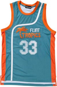 Ensemble de maillot de basket-ball Flint Tropics 33 Moon, débardeur en mesh sublimé, short et chaussettes, unisexe adulte, vêtements de sport respirants pour l'été - Product Image 5