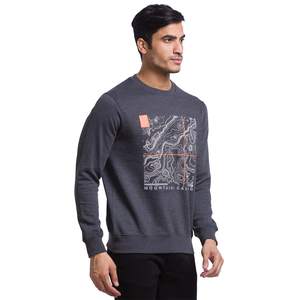Sweat-shirt à col rond pour homme, 100% coton molletonné, épaules tombantes, style décontracté hiver, streetwear, pull doux brossé, OEM, marque privée - Product Image 5