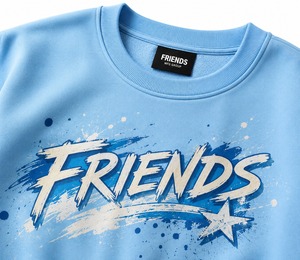 Sweat-shirt unisexe bleu clair à col en V, doublé, en jersey, imprimé par pulvérisation, décontracté, coupe classique, pour l'été - Product Image 2