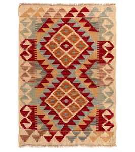 Alfombra Kilim de Lana Hecha a Mano – Tejido Plano Tradicional Boho, Alfombra Kilim de Lana Hecha a Mano en India – Alfombra Tradicional Tejida a Mano - Product Image 4