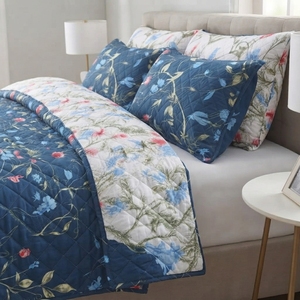 Parure de lit Twilight Garden 3 pièces, style pastoral uni, mélange de coton T-150, literie toutes saisons, usage domestique, style durable - Product Image 4
