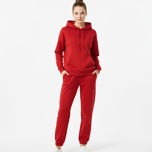Conjunto Deportivo de Mujer, Sudadera y Pantalones de Tela de Poliéster, Ajuste Cómodo, Personalizable, Ligero, Informal y Suave - Product Image 1