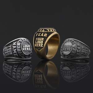 แหวนโรงเรียน BOJ 032 แหวนเงินประดับเพชรแบบสั่งทำพิเศษสำหรับรับปริญญา แหวนมหาวิทยาลัยสำหรับทุกเพศ ของขวัญสำหรับงานปาร์ตี้ในโอกาสต่างๆ ราคาประหยัด - Product Image 1