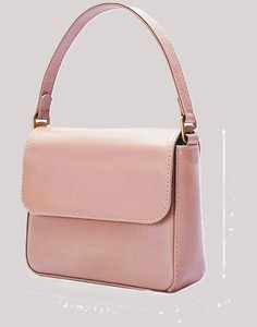 Royaa Leather Mini Shoulder Bag Structured Crossbody Purse with <b>Magnetic</b> <b>Clasp</b> & Dual Straps Large Genuine Cow Leather Bag - Product Image 1