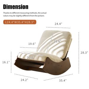 Fauteuil à bascule confortable de haute qualité avec structure en bois massif et revêtement décoratif pour plusieurs ambiances, idéal pour le salon - Product Image 5
