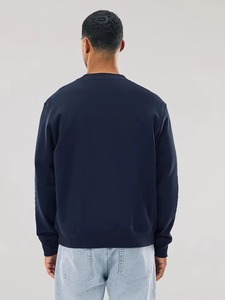 Sweat-shirt à col rond surdimensionné avec logo personnalisé, pull tricoté uni, décontracté/formel, pour homme, automne/hiver, vente en gros - Product Image 3