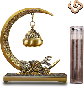 Brûleur d'encens indien Bakhoor élégant et luxueux, design arabe, écologique, parfum d'ambiance religieux et décoration intérieure - Product Image 1